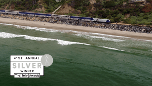 The LOSSAN Agency in partnership with GOAL Productions earns a Silver Telly Award for Pacific Surfliner “Hug the Coast” social media video campaign promoting train travel and tourism in Southern California.